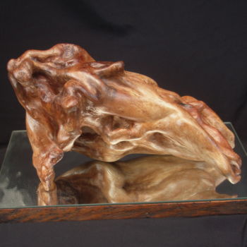 Sculpture titled "CHAOS" by Gérard Didier, Original Artwork, Wood