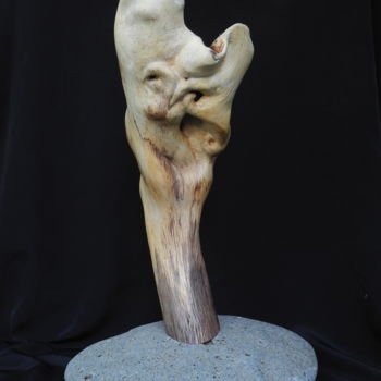 Skulptur mit dem Titel "OUVERTURE 2" von Gérard Didier, Original-Kunstwerk, Holz