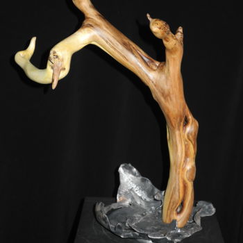 Sculpture titled "CYTISE 4" by Gérard Didier, Original Artwork, Wood