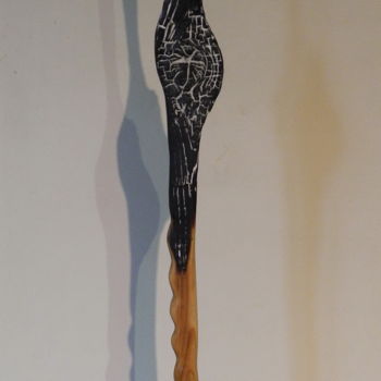 Sculpture intitulée "Lueur" par Gérard Didier, Œuvre d'art originale, Bois