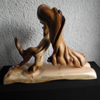Escultura intitulada "Amandier" por Gérard Didier, Obras de arte originais, Madeira