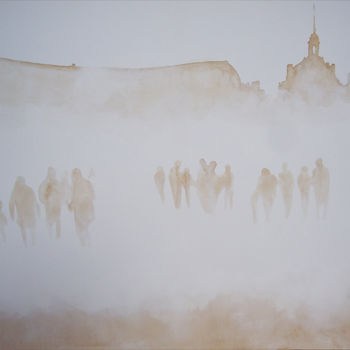 Peinture intitulée "Bordeaux Mist" par Gerard Jouannet, Œuvre d'art originale, Acrylique