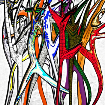 Digital Arts titled "BOLERO 1/10" by Gérard Mercier, Original Artwork, Digital Painting