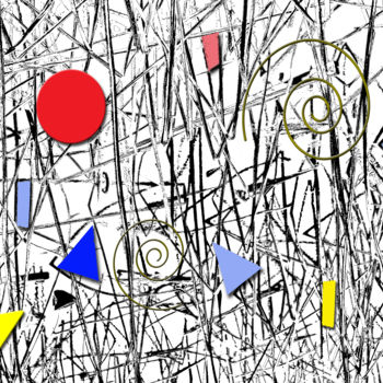 Digitale Kunst mit dem Titel "LABYRINTHUS 1/10" von Gérard Mercier, Original-Kunstwerk, Digitale Malerei