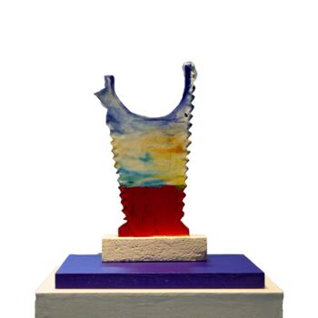 Skulptur mit dem Titel "GALLO #05" von Gerardo Viggiano, Original-Kunstwerk, Terra cotta