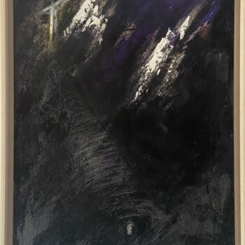 Ζωγραφική με τίτλο "DARKNESS" από Gerardo Viggiano, Αυθεντικά έργα τέχνης, Λάδι Τοποθετήθηκε στο Ξύλινο φορείο σκελετό
