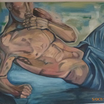 Pintura intitulada "Torso de Hombre" por Gerardo Rodriguez Granda, Obras de arte originais, Óleo Montado em Outro painel ríg…
