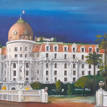 Painting titled "le Negresco" by Gerard Royer, Original Artwork, Acrylic