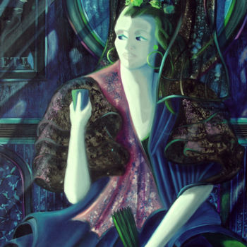 Malerei mit dem Titel "Danseuse Andalouse…" von Gérard Simonin, Original-Kunstwerk, Öl
