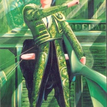 Painting titled "Fin de suerte" by Gérard Simonin, Original Artwork