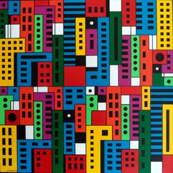 Painting titled "Patchwork" by Gerard Dutailly, Original Artwork, Acrylic