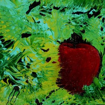 Peinture intitulée "AppleMind" par Elen Gera, Œuvre d'art originale, Huile