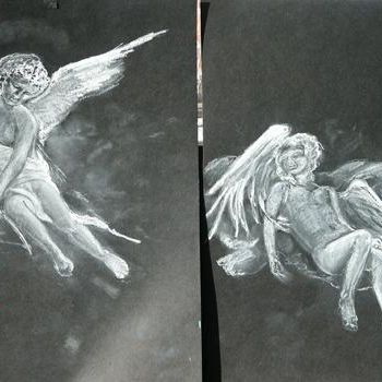 Drawing titled "Angels" by Elen Gera, Original Artwork