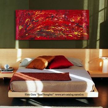 Arte digital titulada "Abstract RED Invasi…" por Elen Gera, Obra de arte original