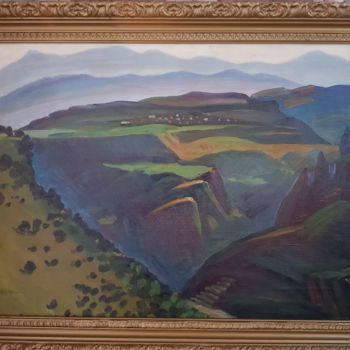 「Toumanian's Canyon」というタイトルの絵画 Unico Art Galleryによって, オリジナルのアートワーク, オイル