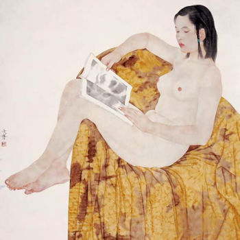 Pintura intitulada "1999-liang-wen-bo-l…" por Raud, Obras de arte originais