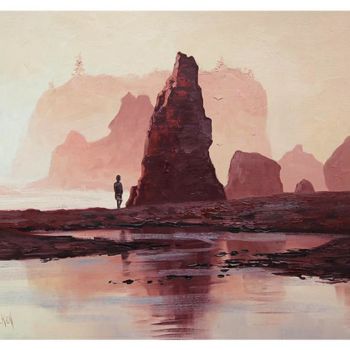 Painting titled "" Ruby Beach " Olym…" by Graham Gercken, Original Artwork, Oil