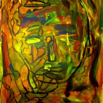Painting titled "Man of colours" by Gerden, Original Artwork, Gouache
