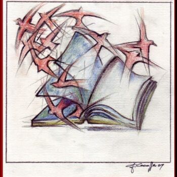 Desenho intitulada "Il libro dei sogni" por Geremia Cocozza, Obras de arte originais
