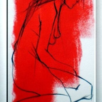 Painting titled "rosso di sera 1" by Geremia Cocozza, Original Artwork