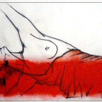 Pintura intitulada "rosso di sera 3" por Geremia Cocozza, Obras de arte originais, Óleo