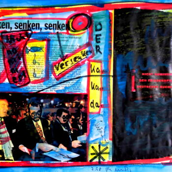 Collages titled "Kanzlerkandidat" by Gerhard Pollheide, Original Artwork, Collages