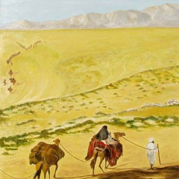 "Caravane-du-desert.…" başlıklı Tablo Germaine Mauclere tarafından, Orijinal sanat, Petrol