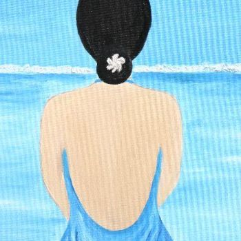 Картина под названием "La piscine du Beach…" - Florence Germain, Подлинное произведение искусства
