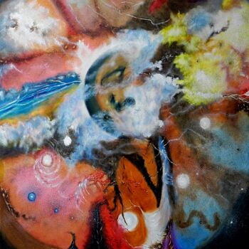 Peinture intitulée "Magellanic Clouds" par German Bradley, Œuvre d'art originale, Huile