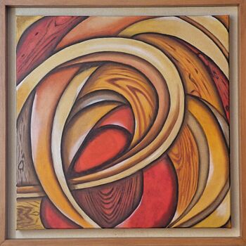 Painting titled "A Touch of Wood" by German Bradley, Original Artwork, Oil