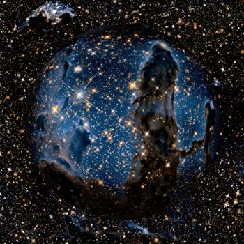 Photographie intitulée "Eagle Nebula" par Germaneart, Œuvre d'art originale, Photographie numérique