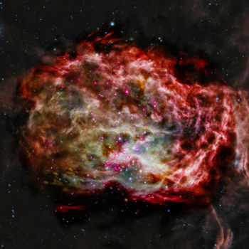 "Flame Nebula" başlıklı Fotoğraf Germaneart tarafından, Orijinal sanat, Dijital Fotoğrafçılık