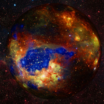 Arts numériques intitulée "Nebula N44" par Germaneart, Œuvre d'art originale