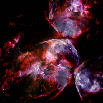 Digital Arts titled "Crab Nebula Fusion" by Germaneart, Original Artwork, Collages