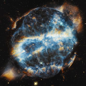 Photographie intitulée "Nebula NGC5189" par Germaneart, Œuvre d'art originale, Photographie numérique