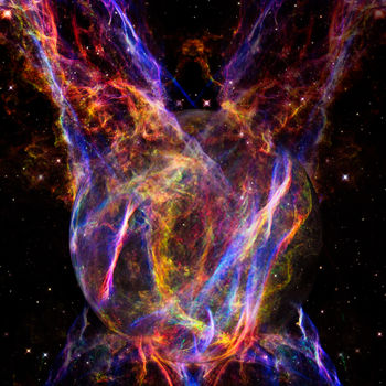 Fotografia intitulada "Veil Nebula fusion" por Germaneart, Obras de arte originais, Fotografia Manipulada