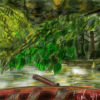 Painting titled "Spreewald.png" by Gernot Nakaten, Original Artwork