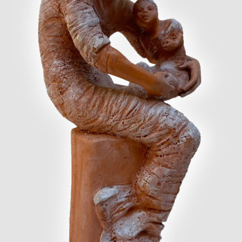 Sculpture titled "Ciclo della vita" by Mirella Gerosa, Original Artwork, Terra cotta