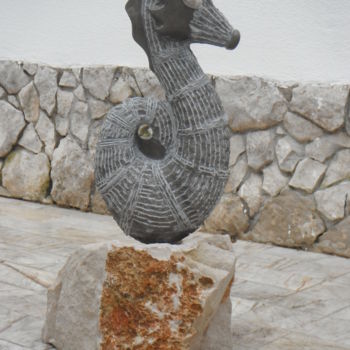 Sculpture titled "The Black Sheep" by Gerry Aldridge, Original Artwork, Stone