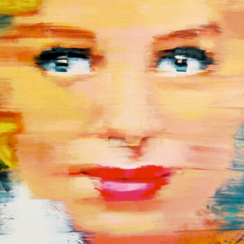 Pittura intitolato "Girl With The Far A…" da Gerry Chapleski, Opera d'arte originale, Olio Montato su Telaio per barella in…