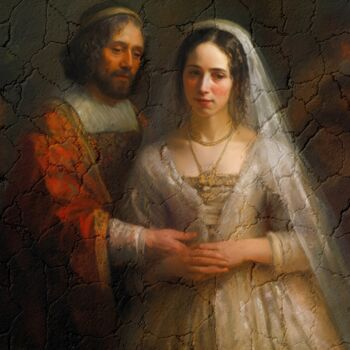 Arte digitale intitolato "The Jewish Bride :…" da Gerry Martinez, Opera d'arte originale, Pittura digitale