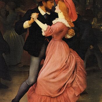 Digital Arts titled "Dance at Bougival :…" by Gerry Martinez, Original Artwork, Digital Painting