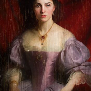 Digital Arts titled "Portrait Of Lady Ag…" by Gerry Martinez, Original Artwork, Digital Painting
