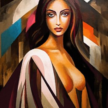 Digital Arts titled "Lady Godiva : Abstr…" by Gerry Martinez, Original Artwork, Digital Painting