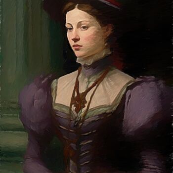 Arte digitale intitolato "Catherine de Medici…" da Gerry Martinez, Opera d'arte originale, Pittura digitale
