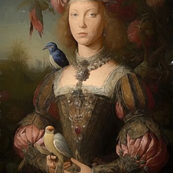 Artes digitais intitulada "Caterina Sforza : L…" por Gerry Martinez, Obras de arte originais, Pintura digital