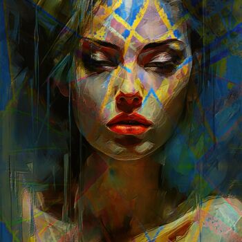 数字艺术 标题为“The Woman Face Afte…” 由Gerry Martinez, 原创艺术品, 数字油画