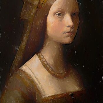 Artes digitais intitulada "La Bella Principessa" por Gerry Martinez, Obras de arte originais, Pintura digital