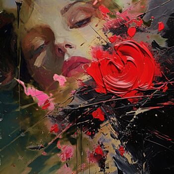 Digital Arts titled "The woman sleep in…" by Gerry Martinez, Original Artwork, Digital Painting