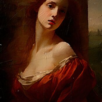 Digital Arts titled "Emma Lady Hamilton" by Gerry Martinez, Original Artwork, Digital Painting
